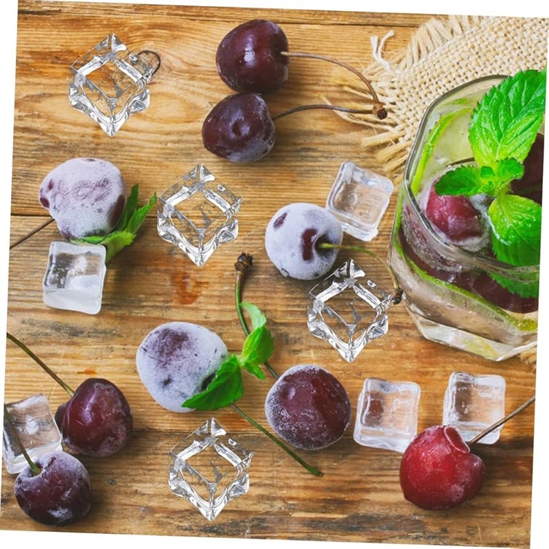 Acrylic Fake Ice Cubes 60pcs Irregular Square For Photography Props Vase Filler - Image 5